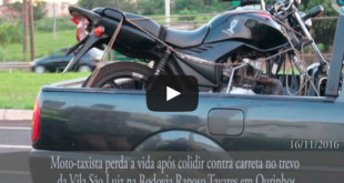 Moto-taxista perde a vida após colidir contra caminhão no trevo da vila São Luis rodovia Raposo Tavares